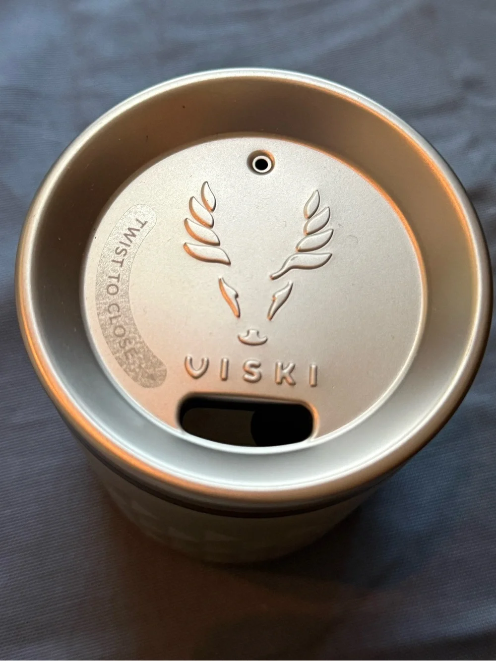 Viski Paragon Double Walled Rocks Tumbler with Lid Platinum- NEW WITHOUT TAGS